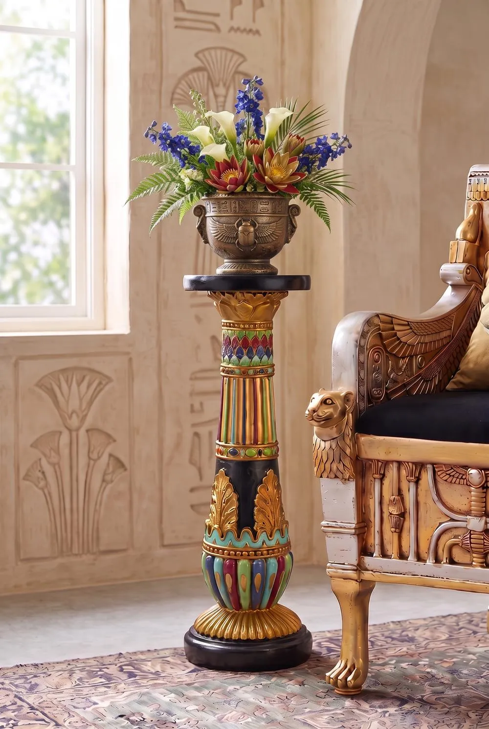Regal Egyptian Luxor Pedestal: Each