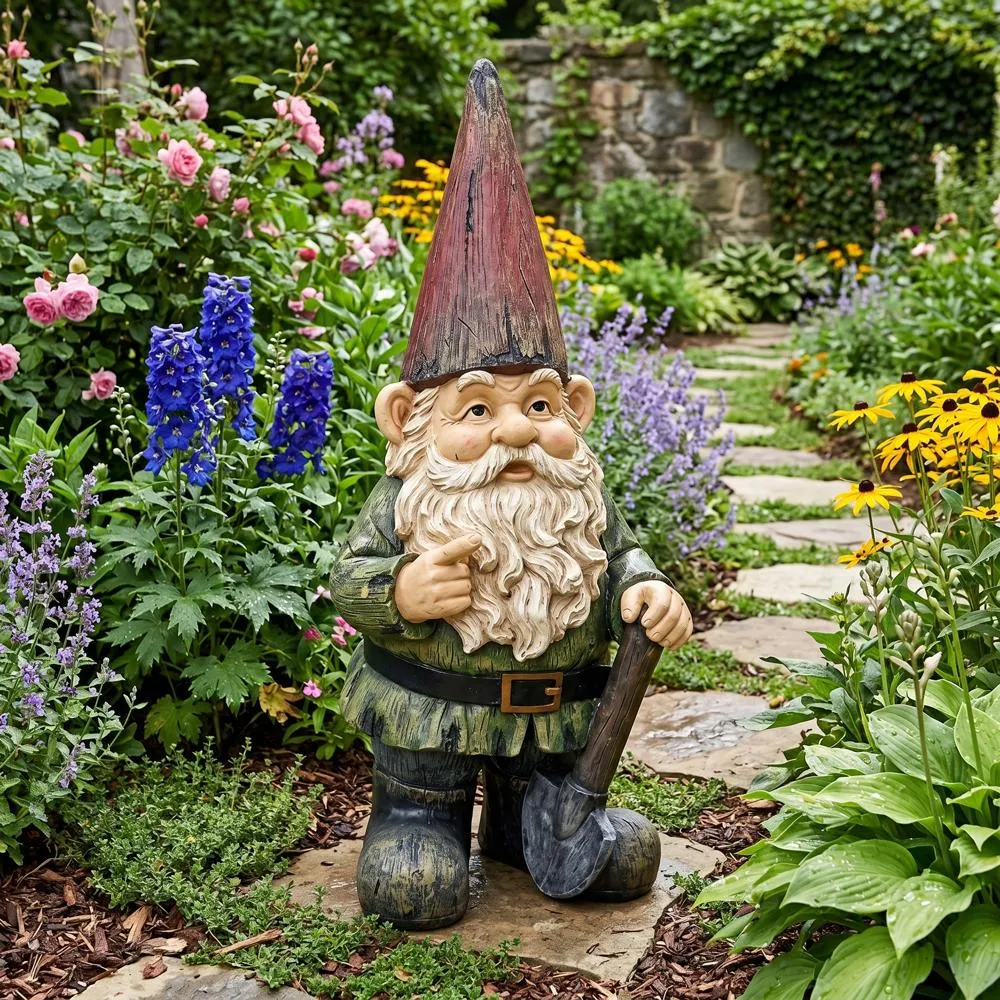 Gottfried the Gigantic Garden Gnome Statue: Grande