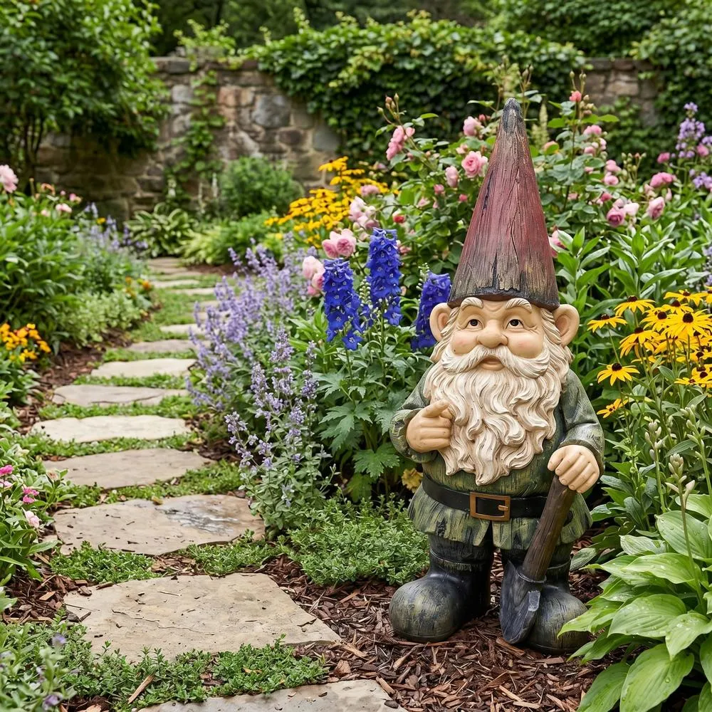 Gottfried the Gigantic Garden Gnome Statue: Grande
