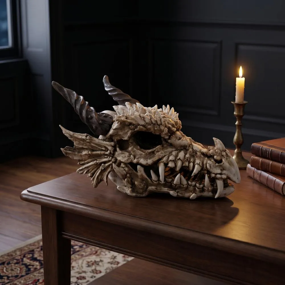 Stoker's Moors Dragon Skull Statue: Large