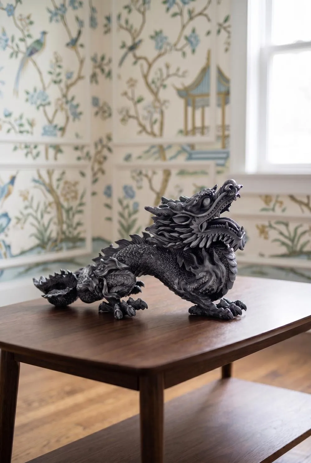 Benevolent Asian Dragon Statue