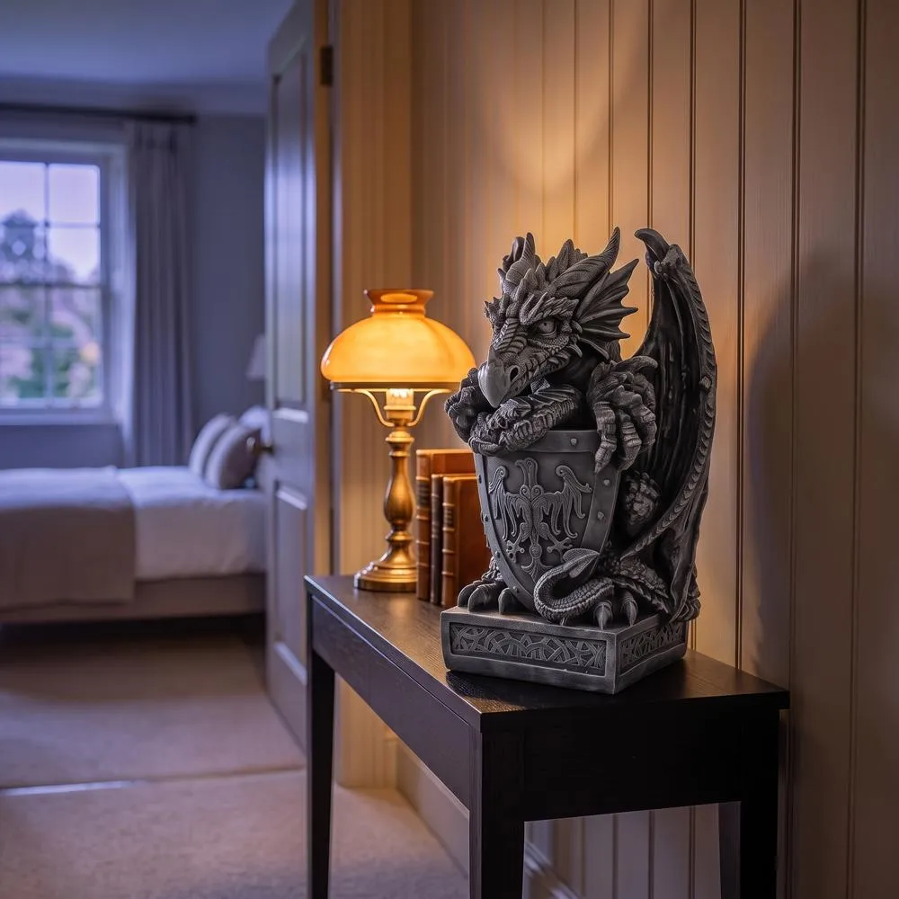 Shield the Arthurian Dragon Statue