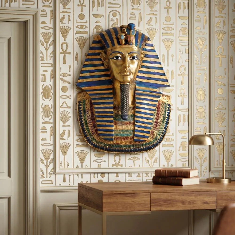 King Tutankhamen Egyptian Pharaoh Wall Sculpture