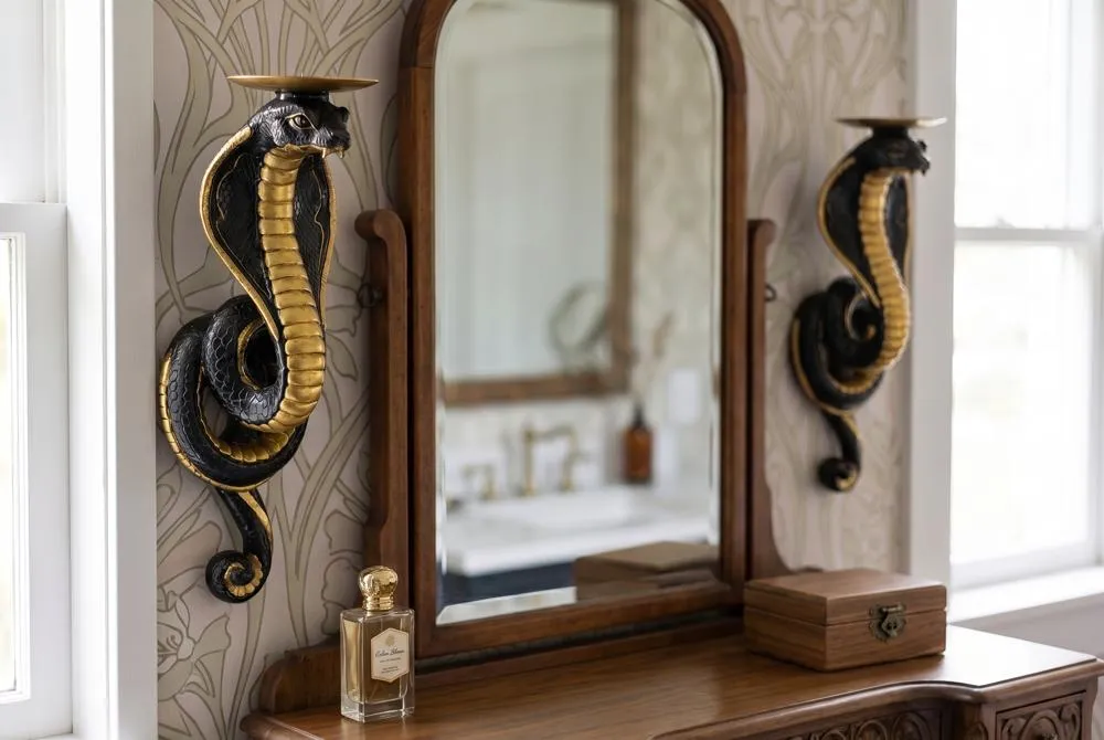 Renenutet Egyptian Cobra Goddess Wall Sconces