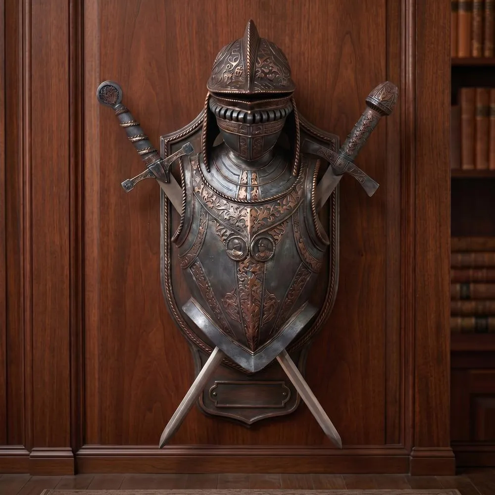Nunsmere Hall 16th-Century Battle Armor Wall Sculpture Collection