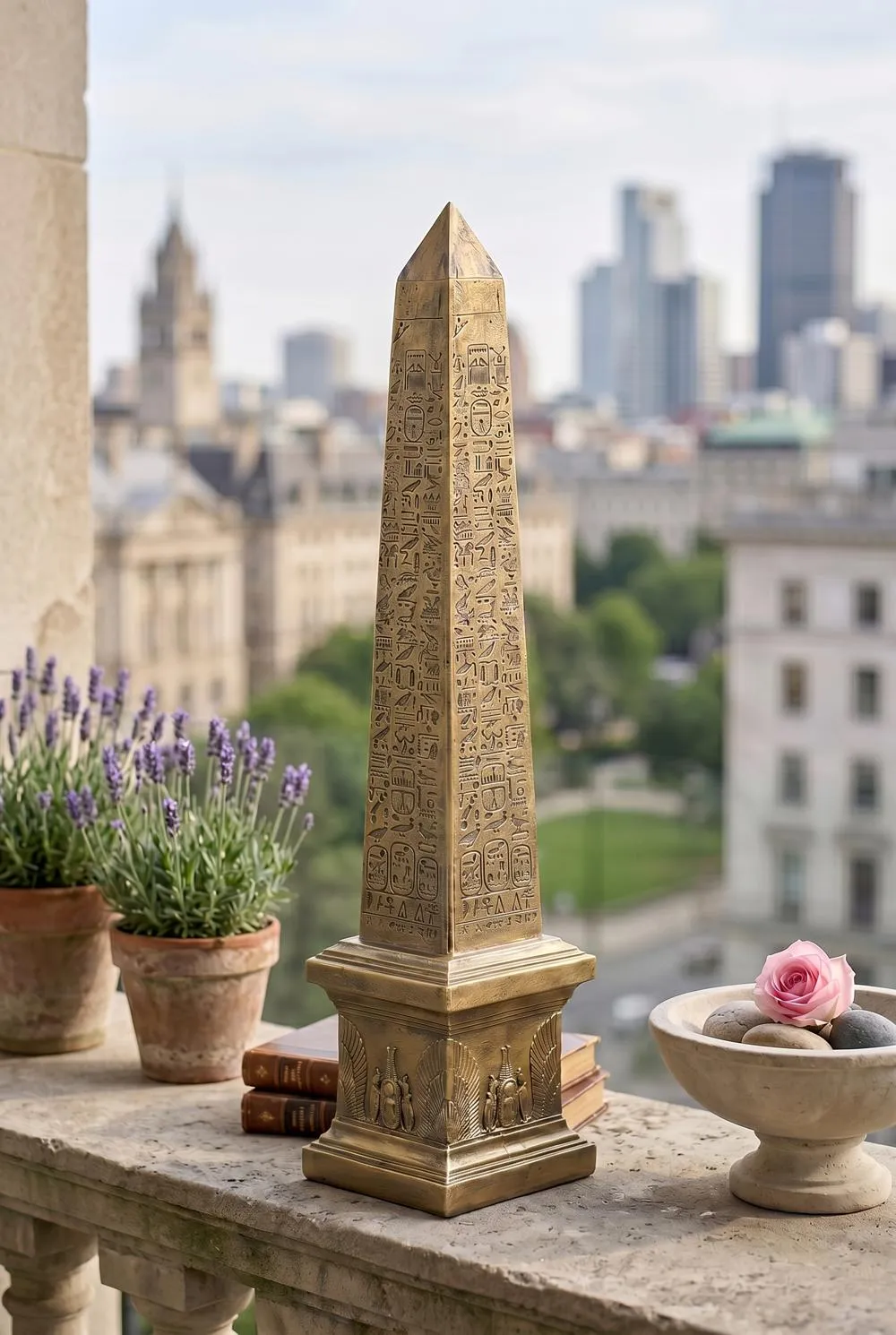 Golden Obelisk of Ancient Egypt Statue: Each