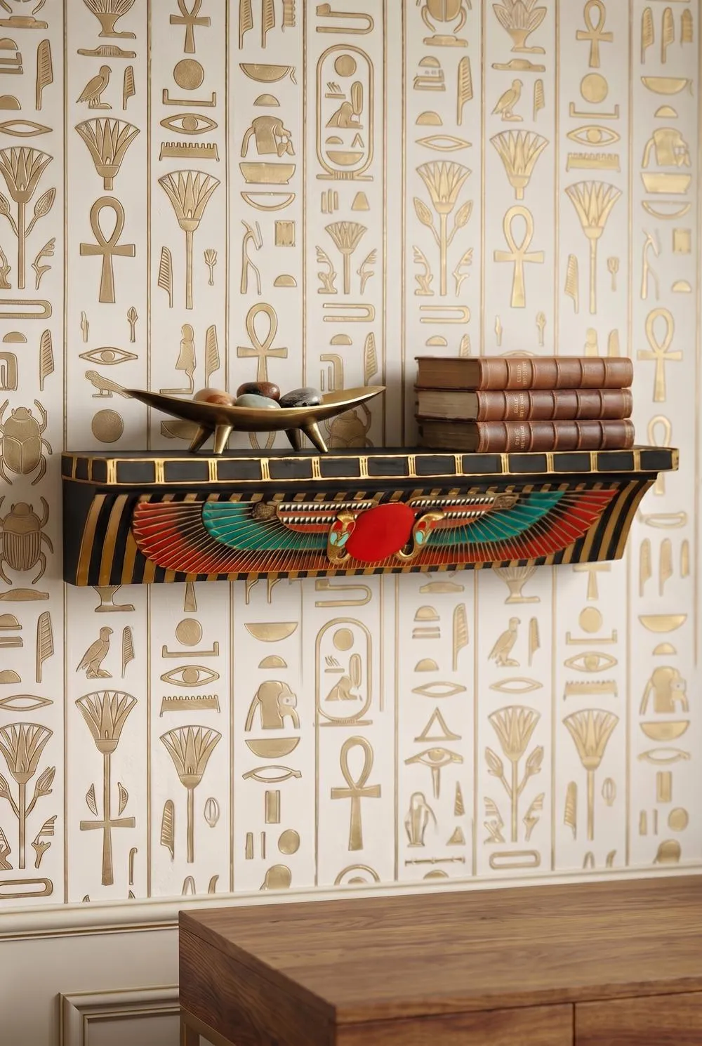 Sacred Ur-Uatchi Ceremonial Offering Pediment Wall Shelf