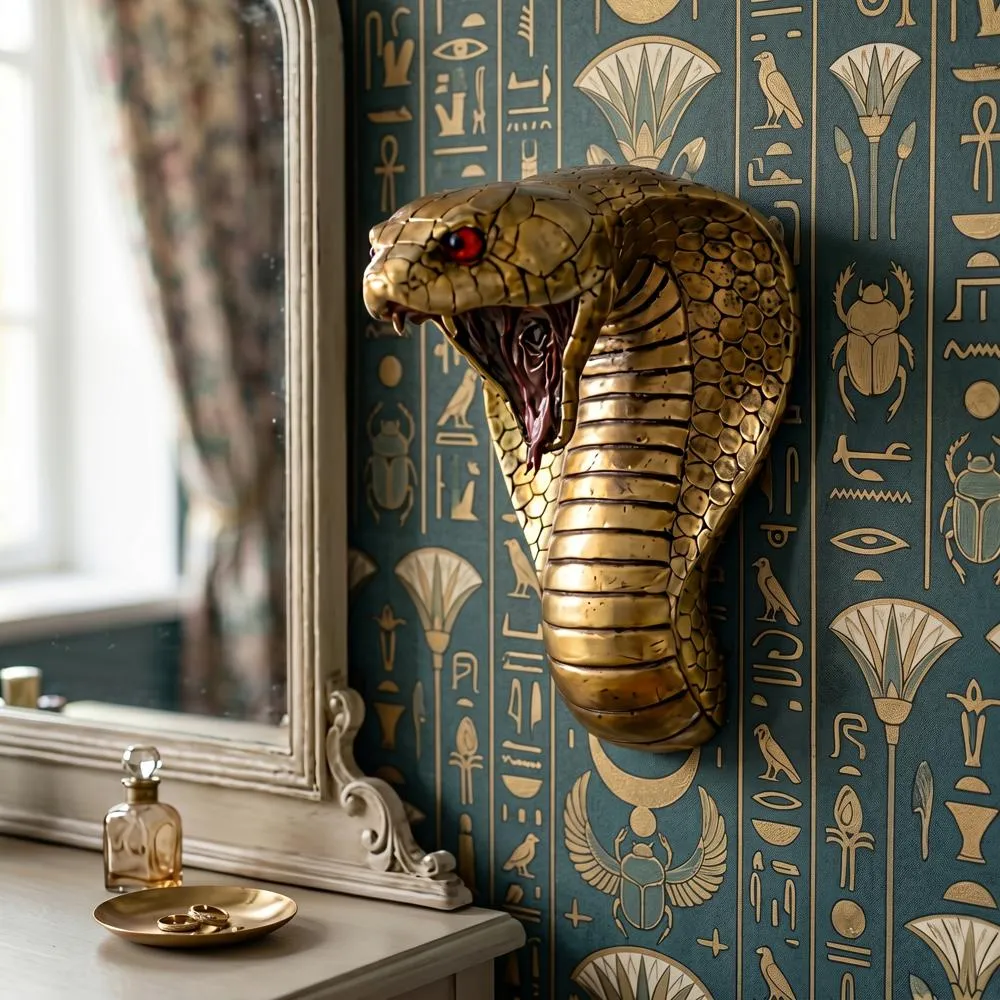 Egyptian Cobra Goddess Snake Wall Sculpture
