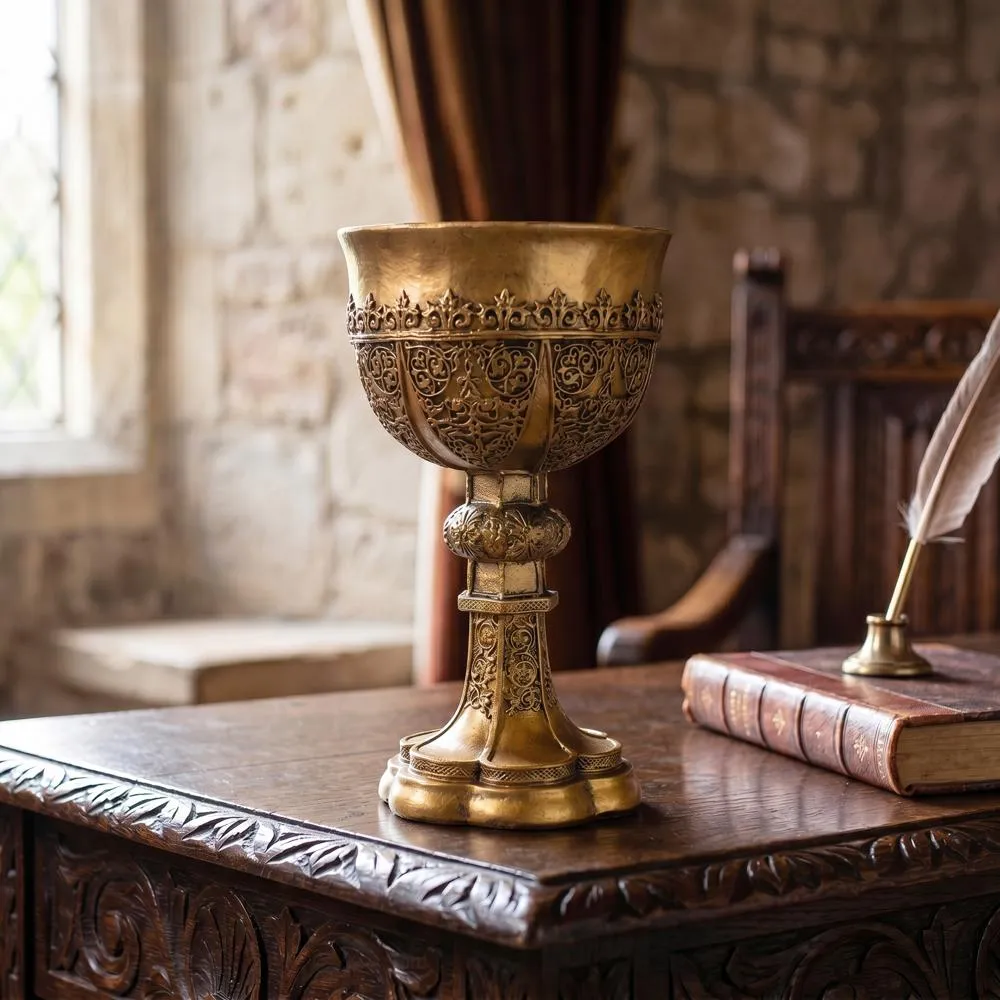 King Arthur's Golden Chalice Gothic Statue: Each
