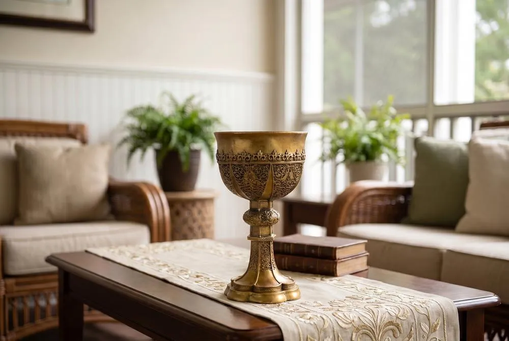 King Arthur's Golden Chalice Gothic Statue: Each