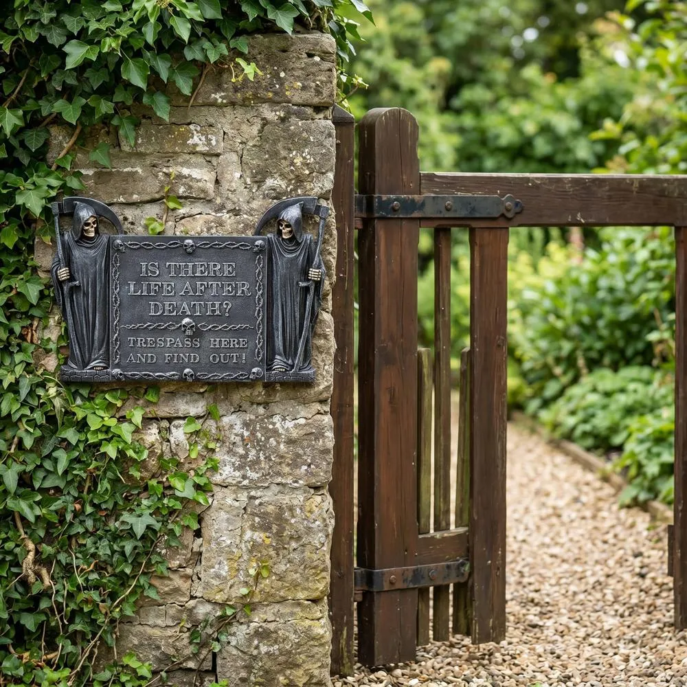 Life After Death: No Trespassing Wall Sculpture