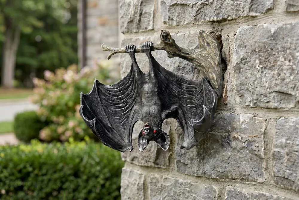 Demon of the Night Hanging Vampire Bat Statue