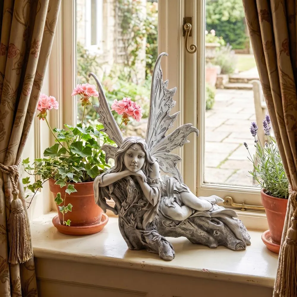 Pause to Ponder Fairy Garden Statue
