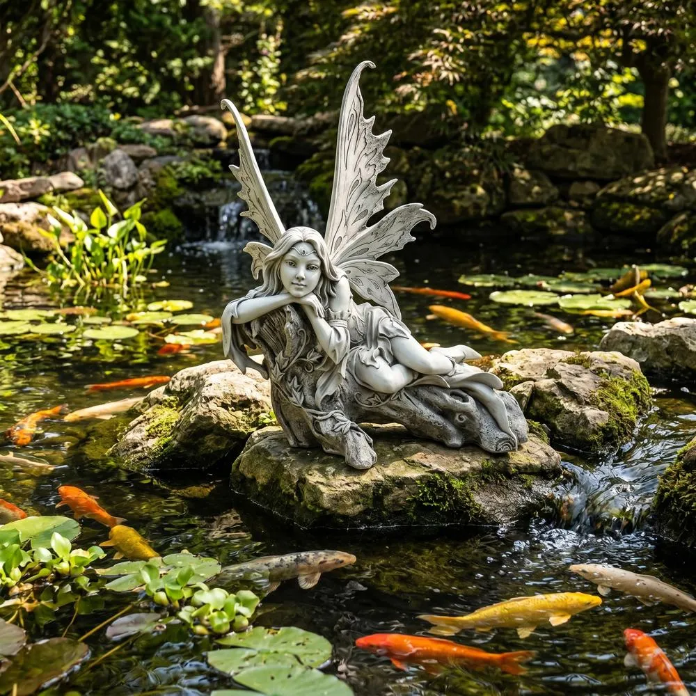Pause to Ponder Fairy Garden Statue