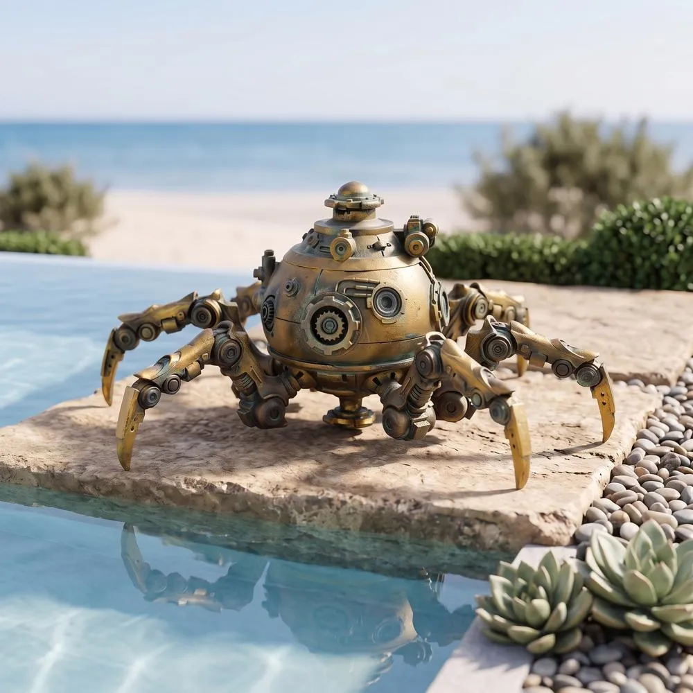 Octopod Mechanical Steampunk Sculpture