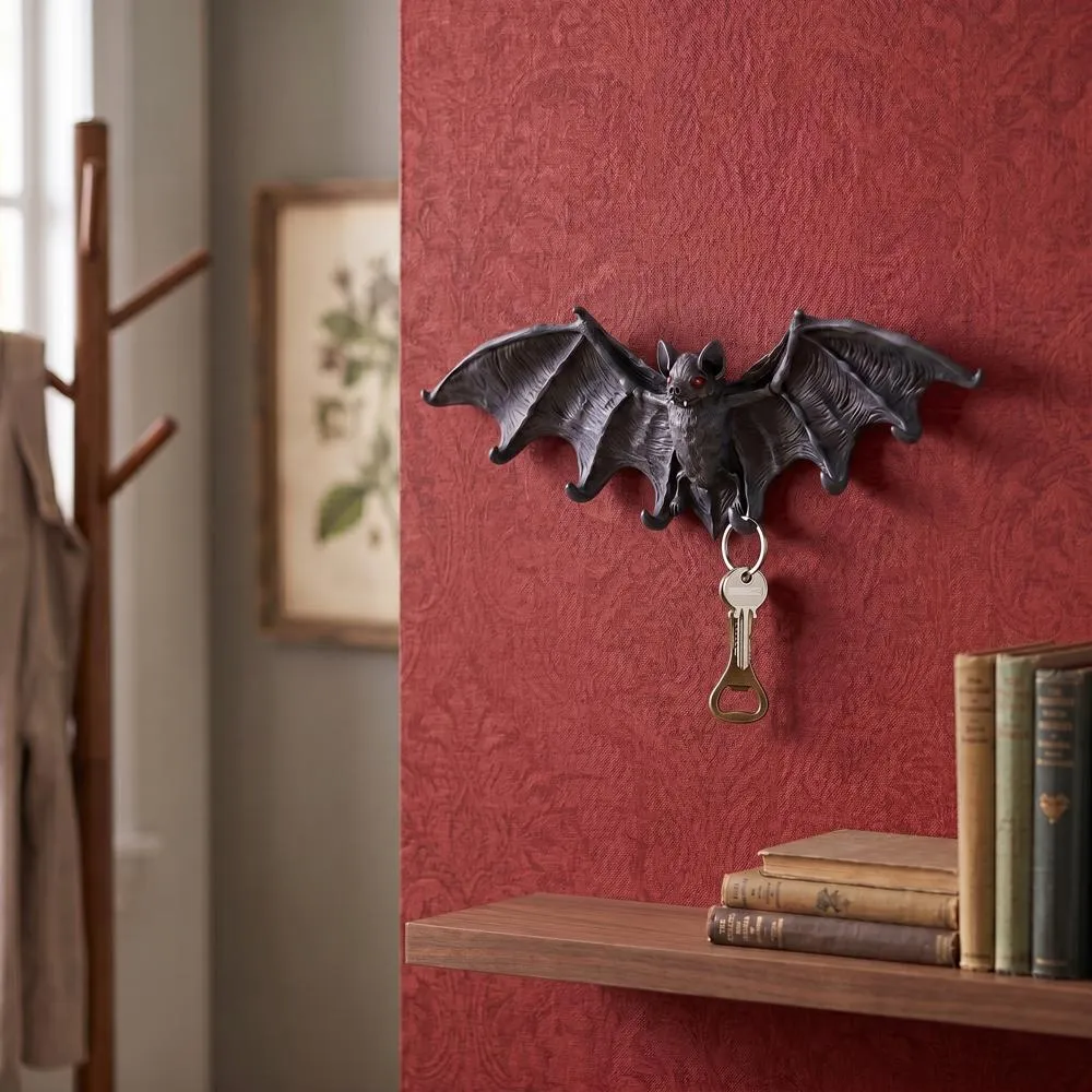 Vampire Bat Key Holder Wall Sculpture: Medium