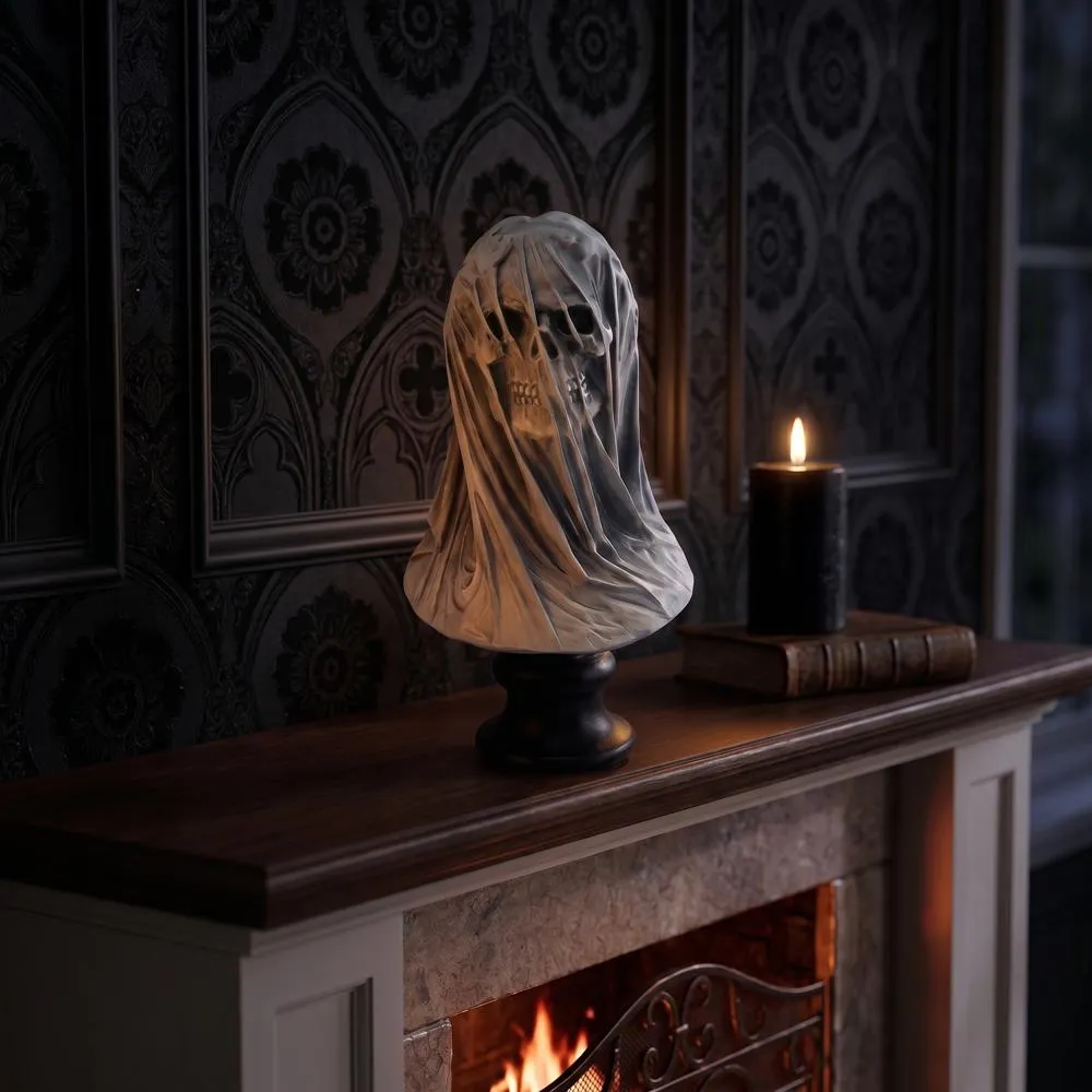 Samhain's Veiled Maiden of Death Bust Statue