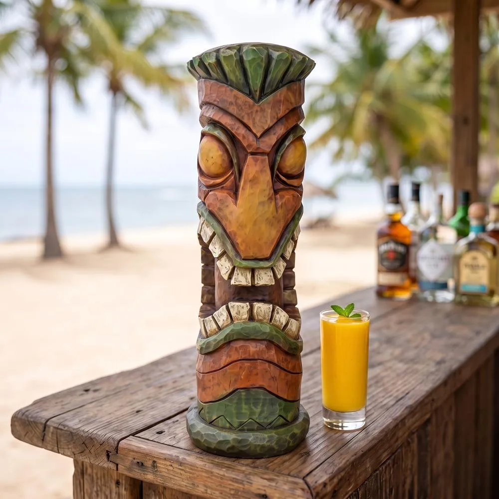 Aloha Hawaii Tiki Sculpture: Moai Haku Hana