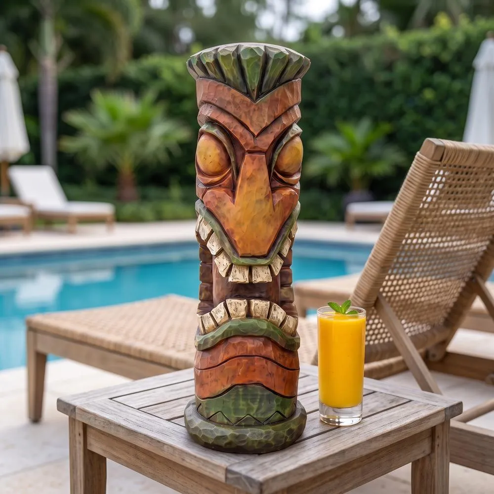 Aloha Hawaii Tiki Sculpture: Moai Haku Hana