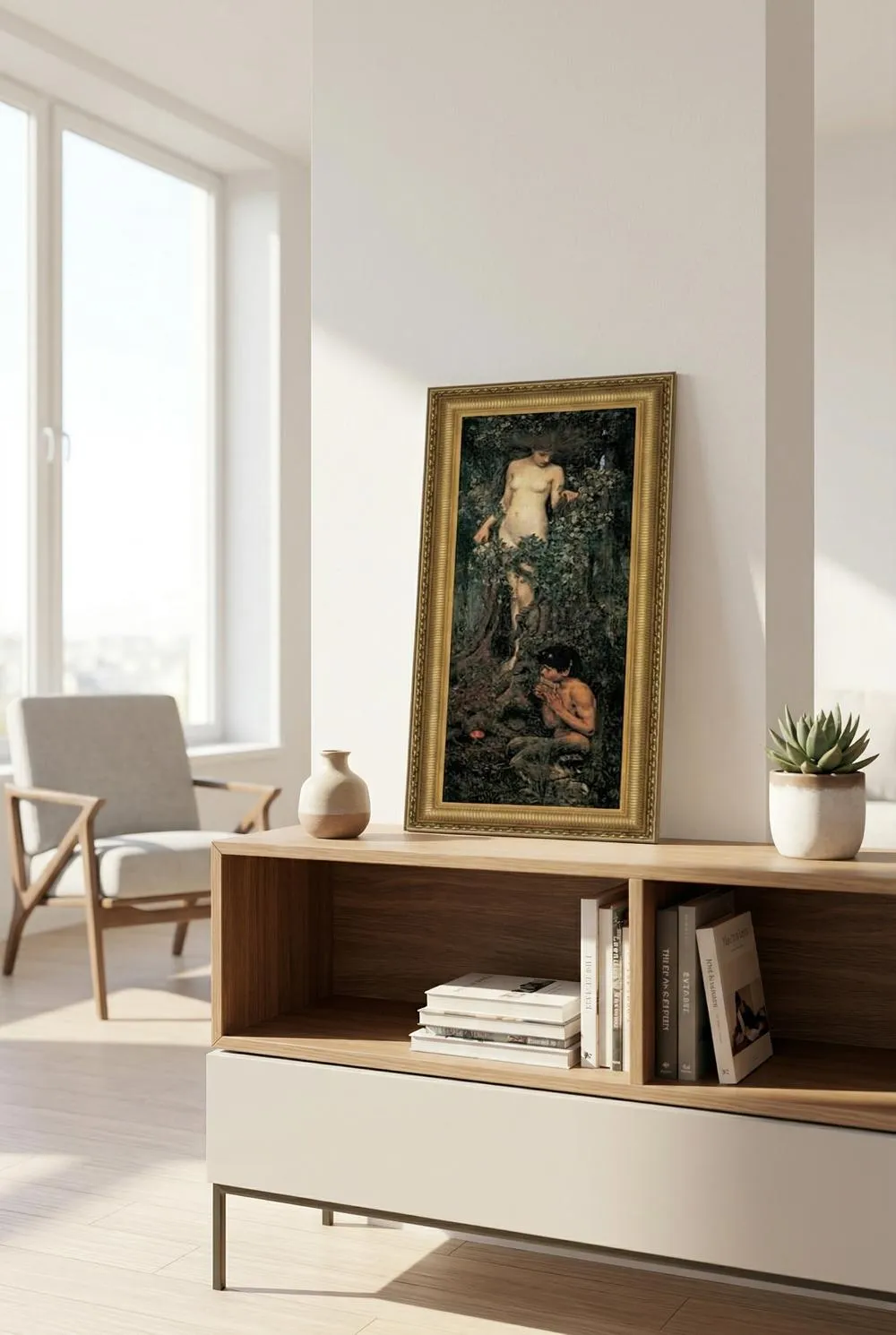 A Hamadryad Framed Canvas Replica Painting: Small