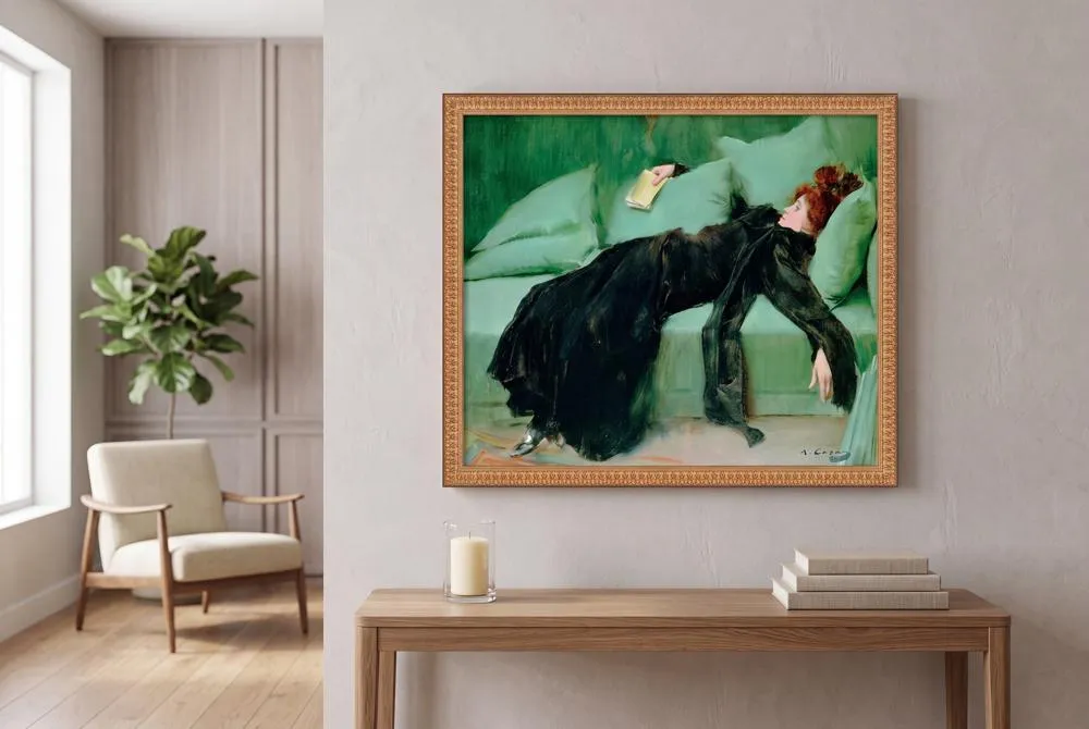 After the Ball (Young Decadent) Framed Canvas Replica Painting: Large