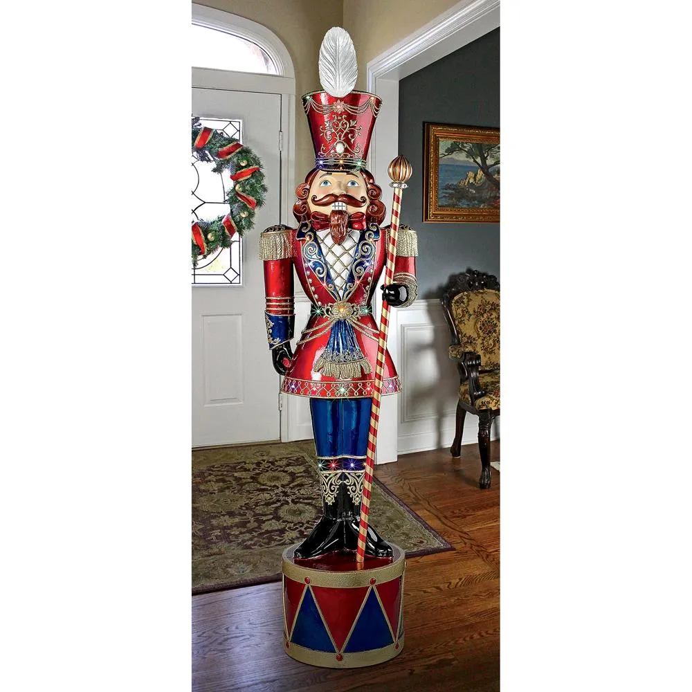 Illuminated Bavarian Style Holiday Nutcracker Statue