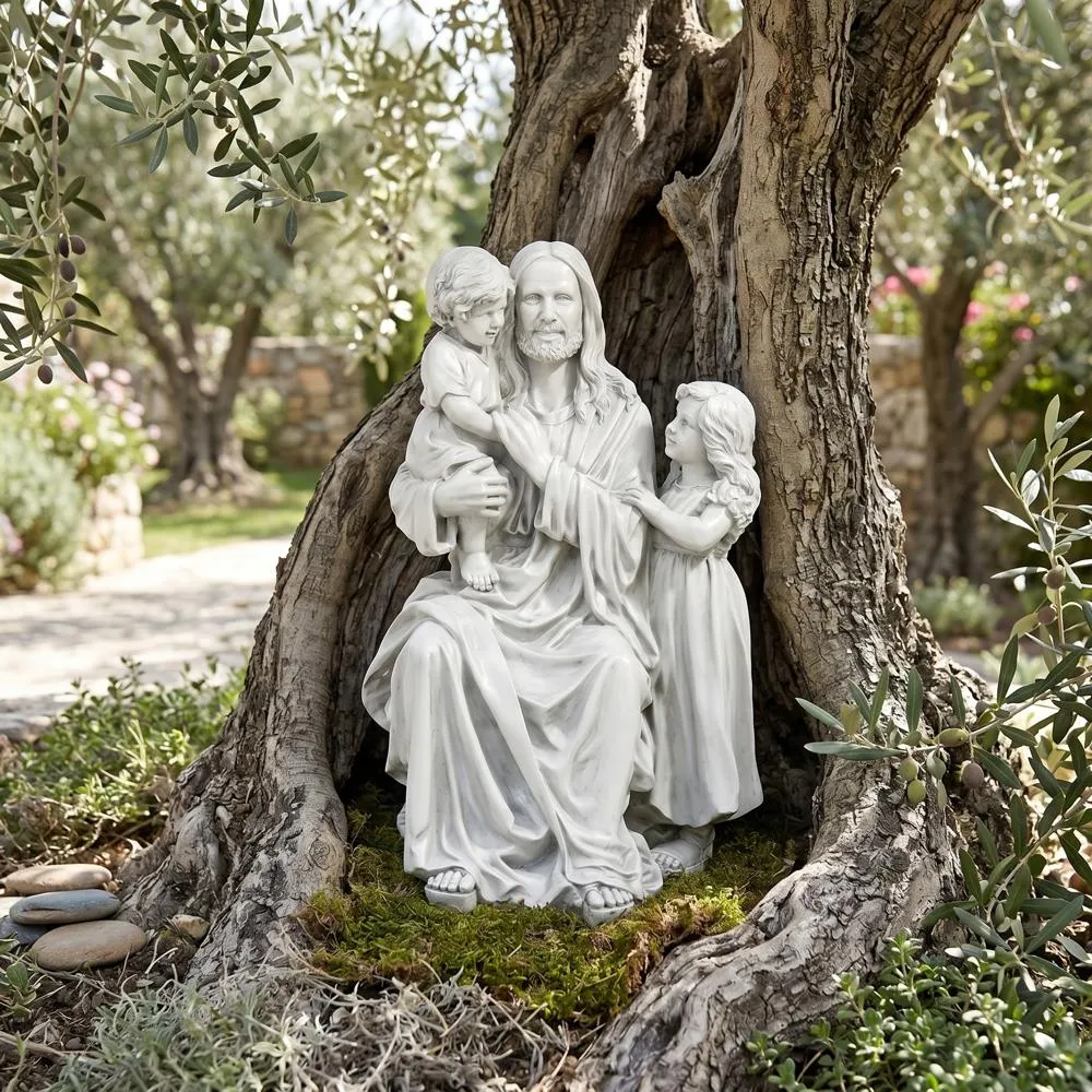 Jesus Loves the Little Children Garden Statue