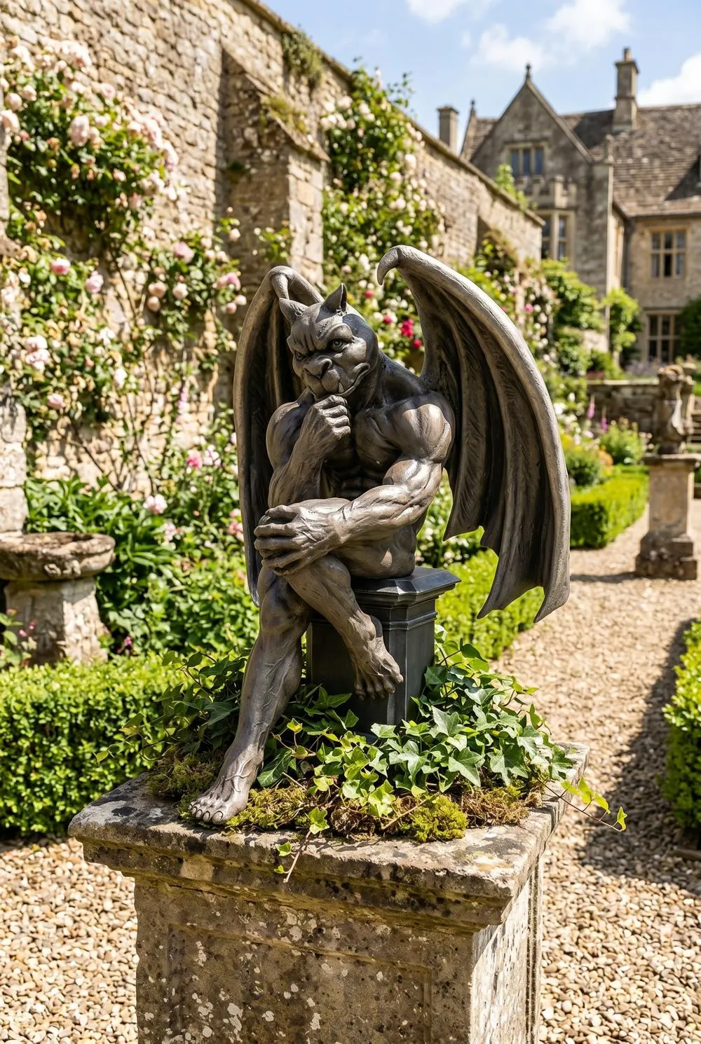 Socrates the Gargoyle Thinker Statue