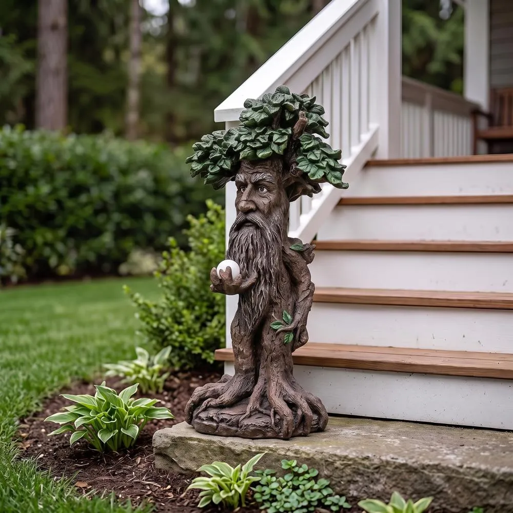 Treebeard Ent with Mystical Orb Statue