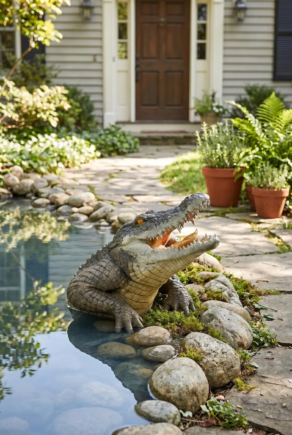 Snapping Swamp Gator Statue