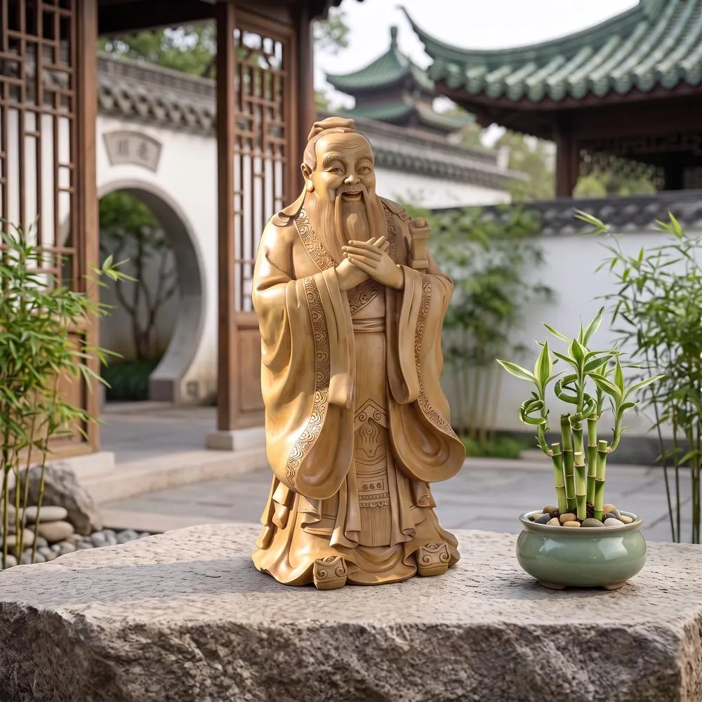 Confucius Asian Garden Statue