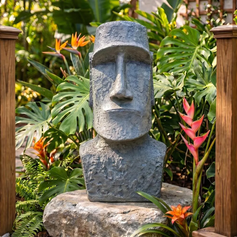Easter Island Ahu Akivi Moai Monolith Statue: Large