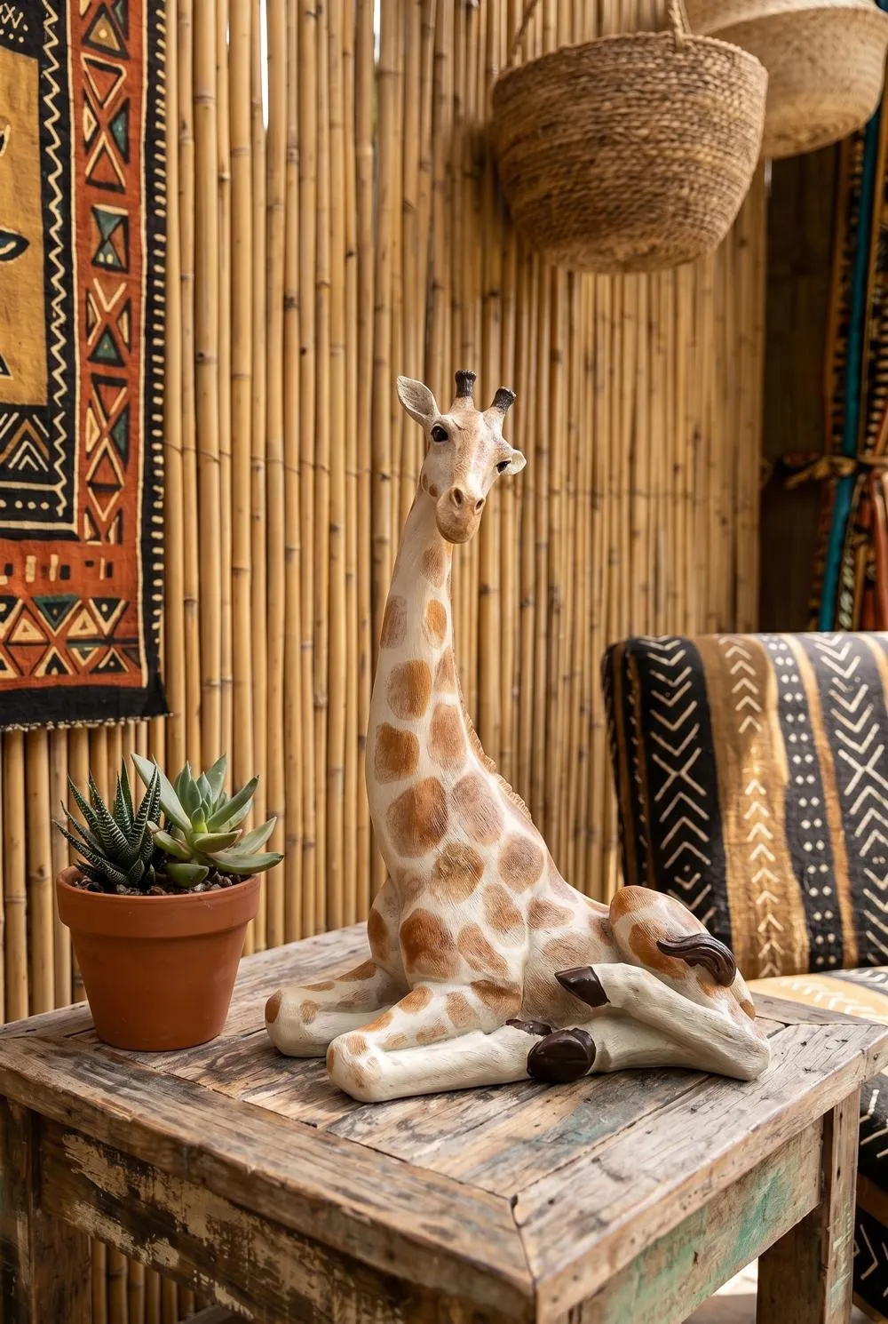 Zari the Resting Giraffe Statue: Large
