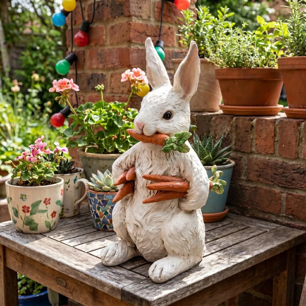 Carotene the Bunny Rabbit Garden Statue
