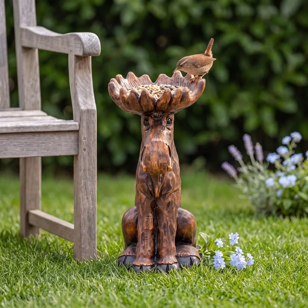 Cabin Fever Moose Garden Statue
