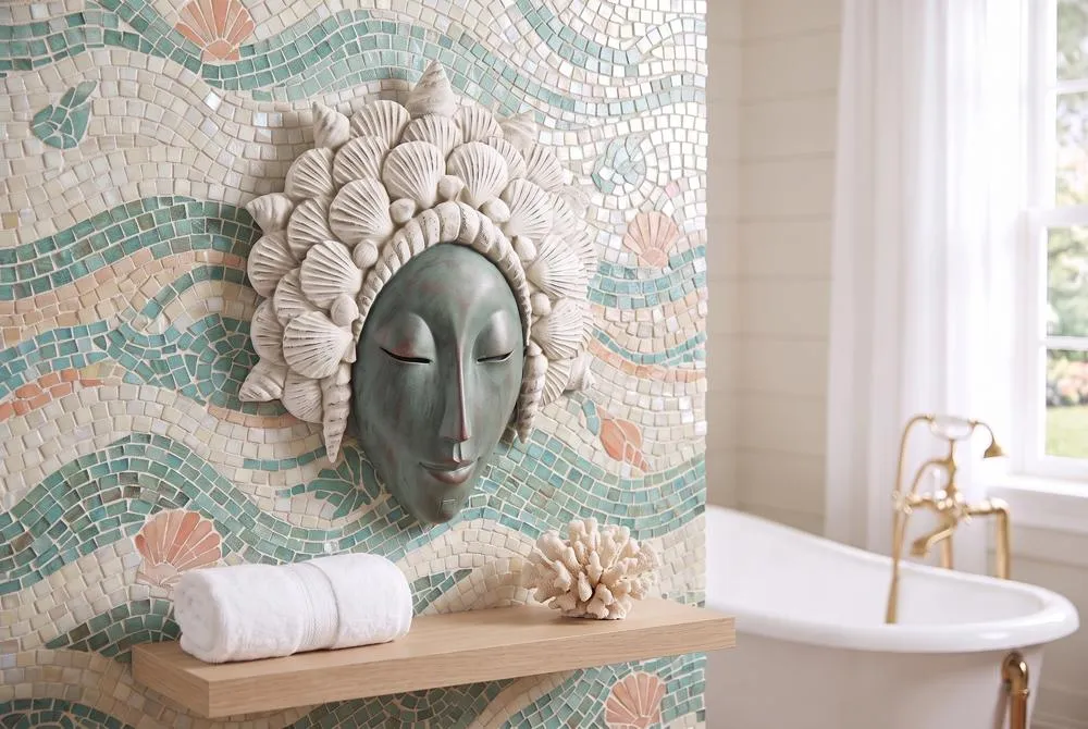 The Seashell Maiden Mermaid Wall Sculpture: Each