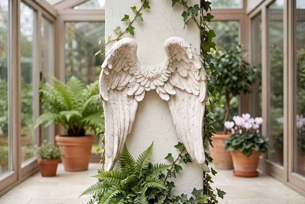 Heavenly Guardian Angel Wings Wall Sculpture