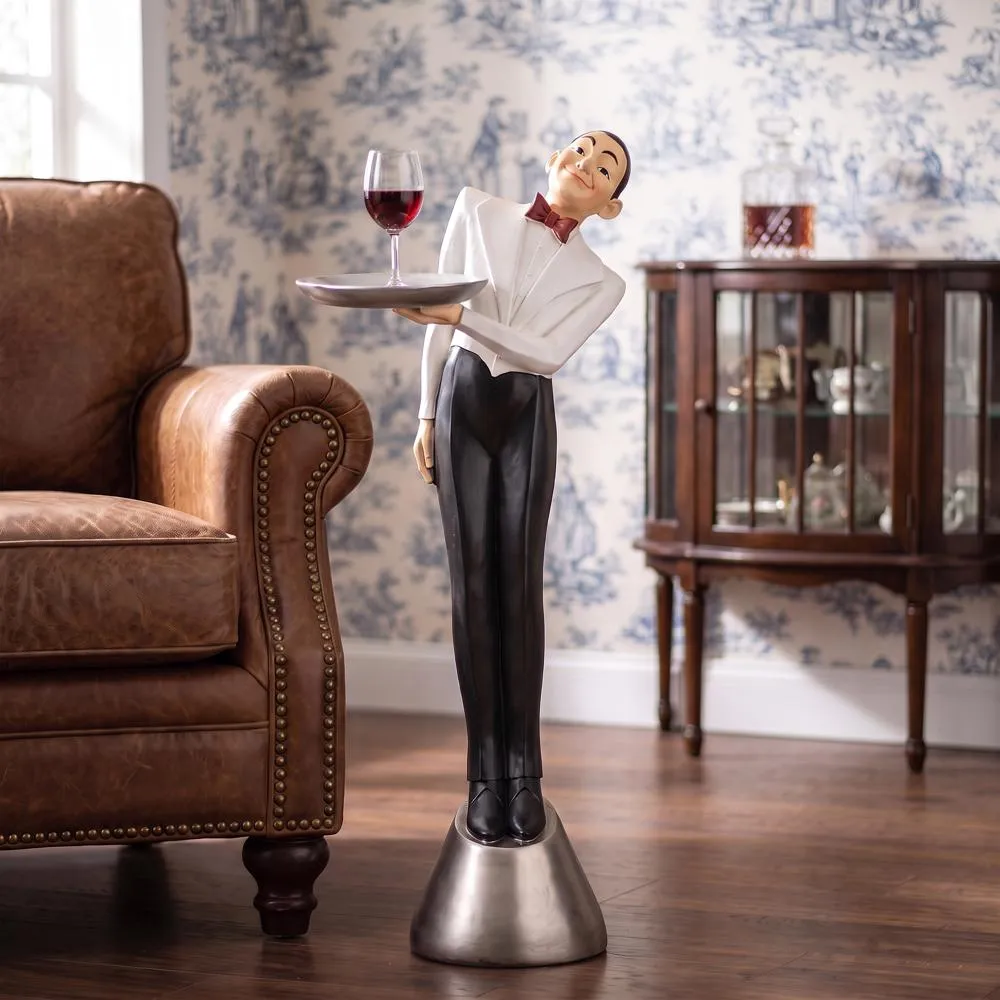 Francois the Parisian Art Deco Butler Sculptural Pedestal Table