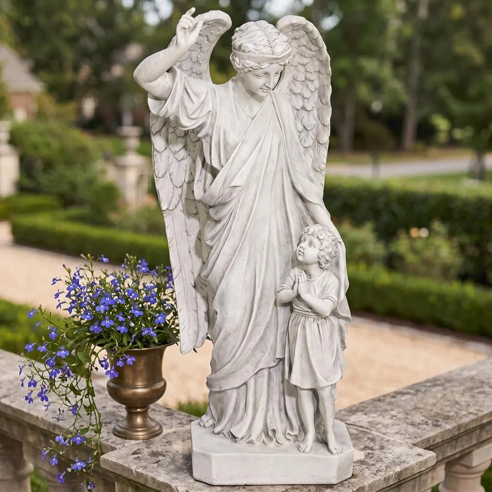 Guardian Angel Child's Prayer Garden Statue