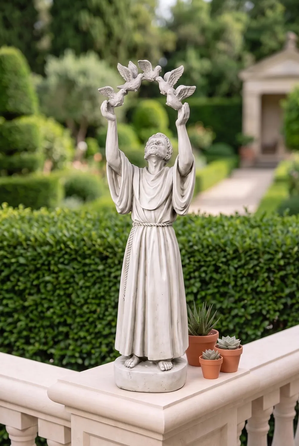 Saint Francis' Doves of Peace Garden Statue