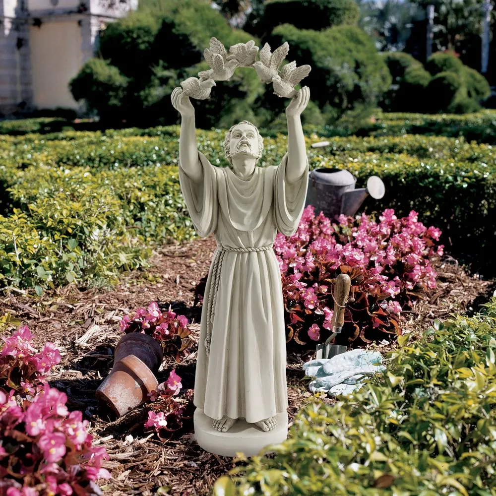 Saint Francis' Doves of Peace Garden Statue