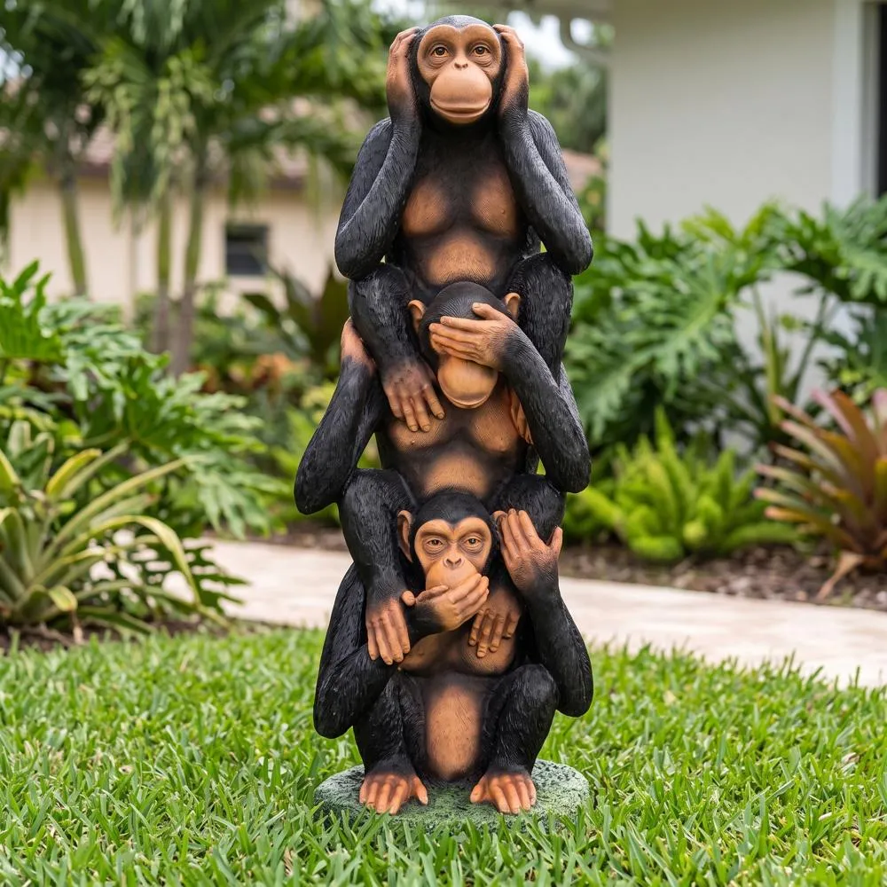 Hear No Evil, See No Evil, Speak No Evil Monkeys Grand-Scale Statue