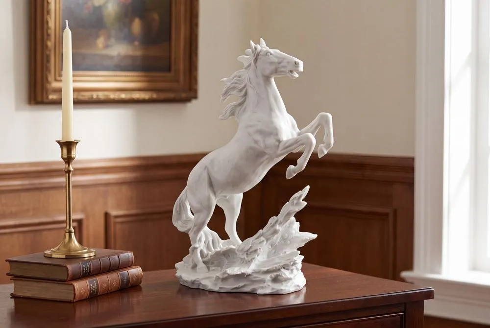 Untamed Beauty Bonded Marble Horse Statue