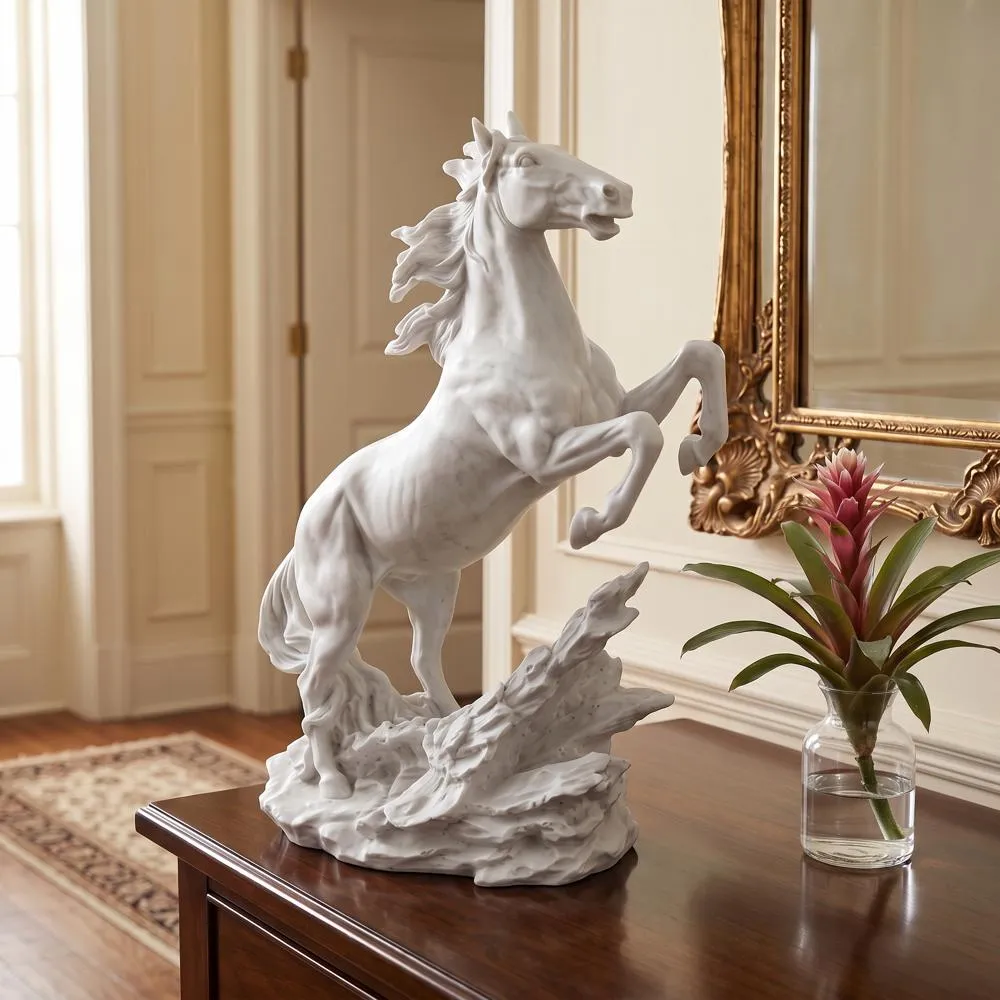 Untamed Beauty Bonded Marble Horse Statue
