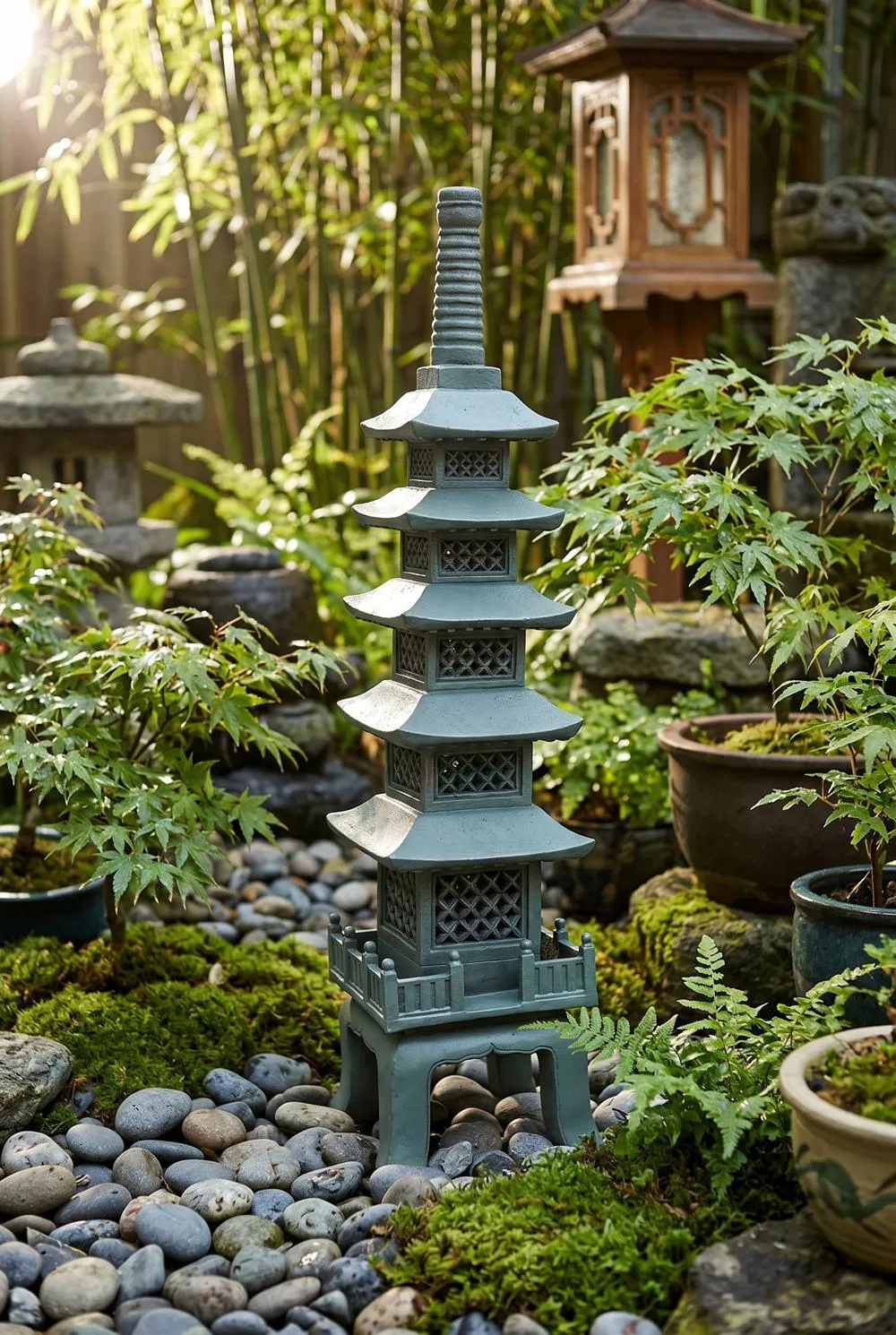 The Nara Temple Asian Garden Pagoda Statue: Large