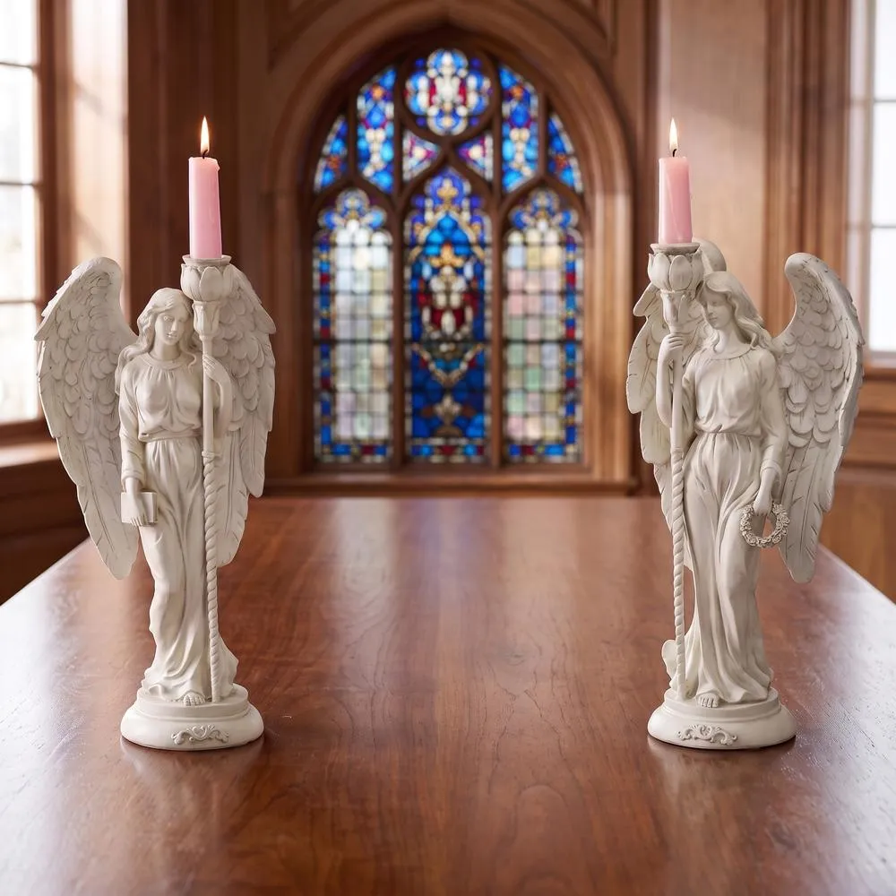 Angels of Virtue Sculptural Candleholders