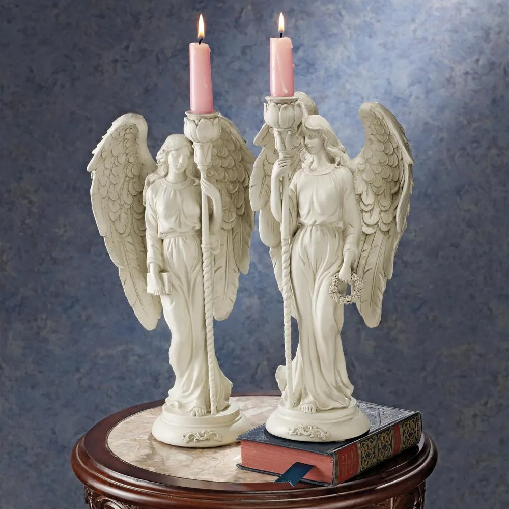 Angels of Virtue Sculptural Candleholders