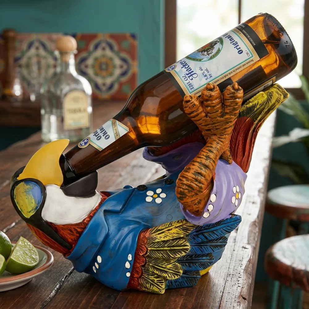 Beer Buddy Tiki Parrot Statue