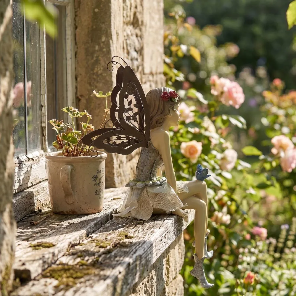 Fannie the Fairy Sitting Statue: Each