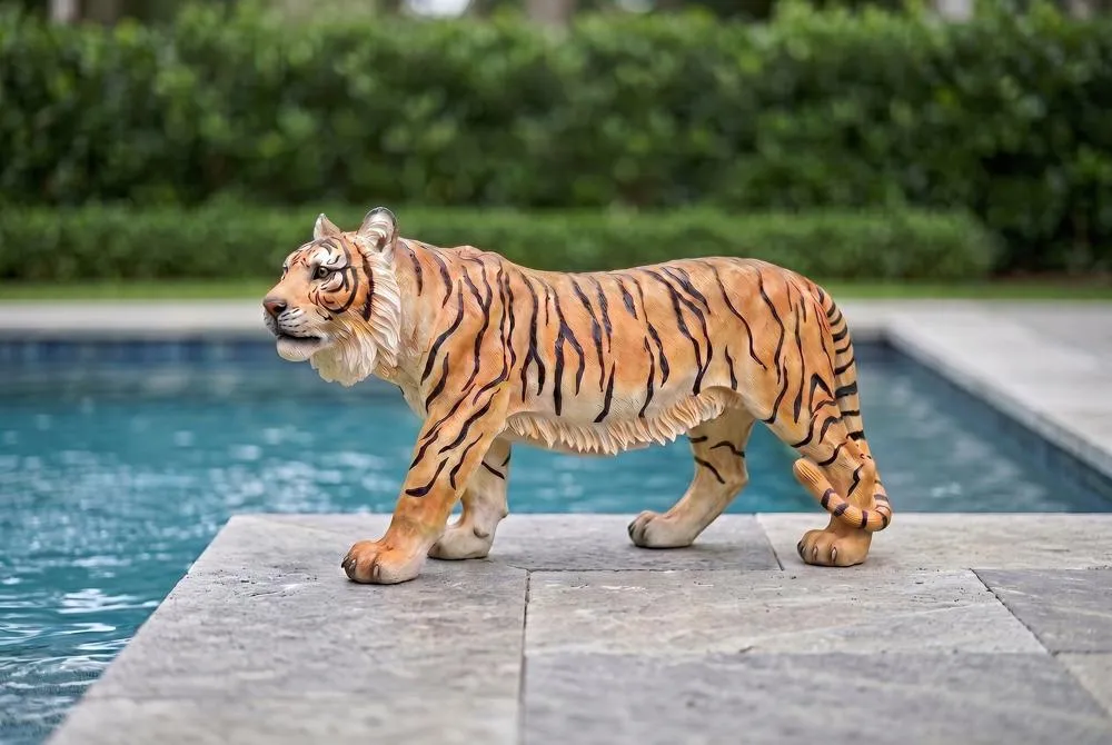 Power and Grace Sumatran Tiger Statue